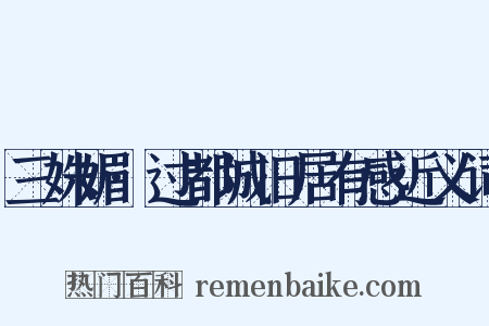 三姝媚·过都城旧居有感近义词是什么意思的图片